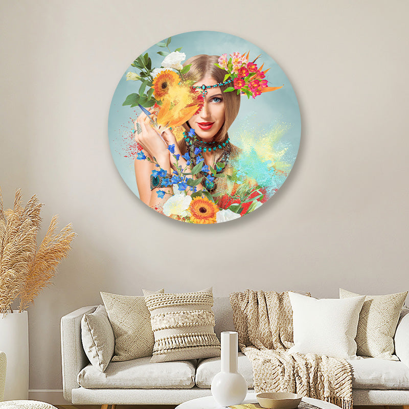 Flower woman cirkel