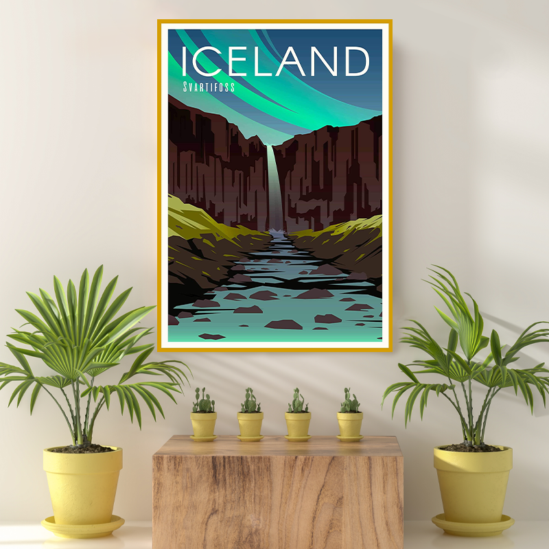 Vintage Reis bestemming Iceland