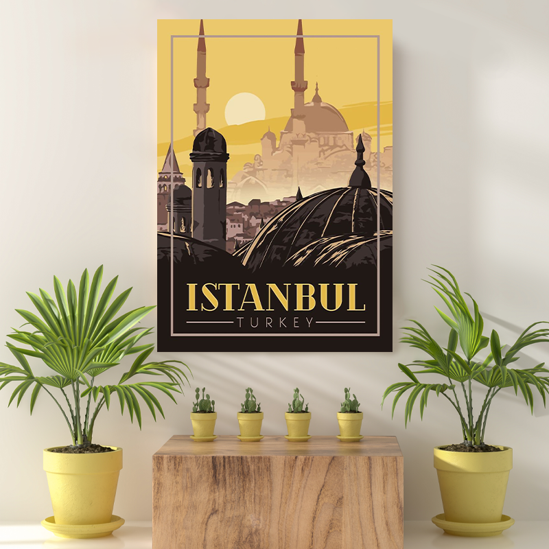Vintage Reis Bestemming Istanbul