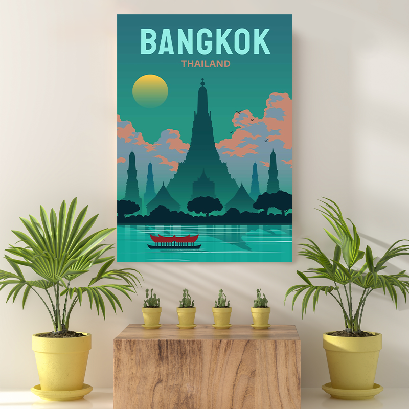 Vintage Reis bestemming Bangkok