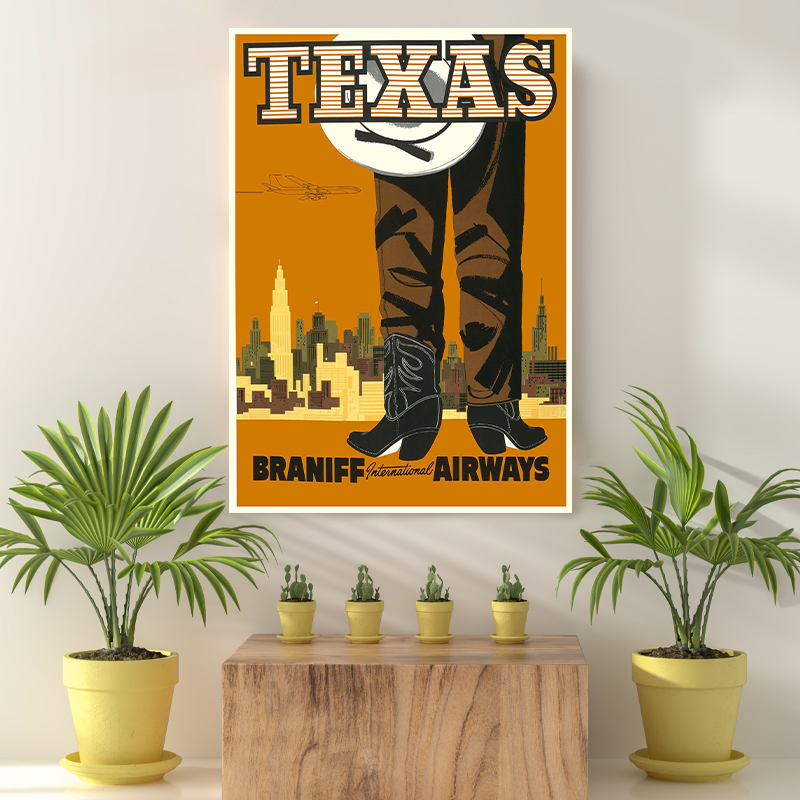 Vintage Reis bestemming Texas