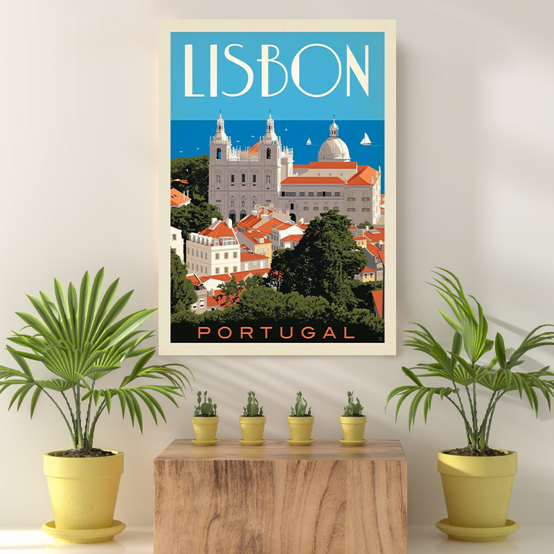 Vintage Reis Bestemming Lisbon