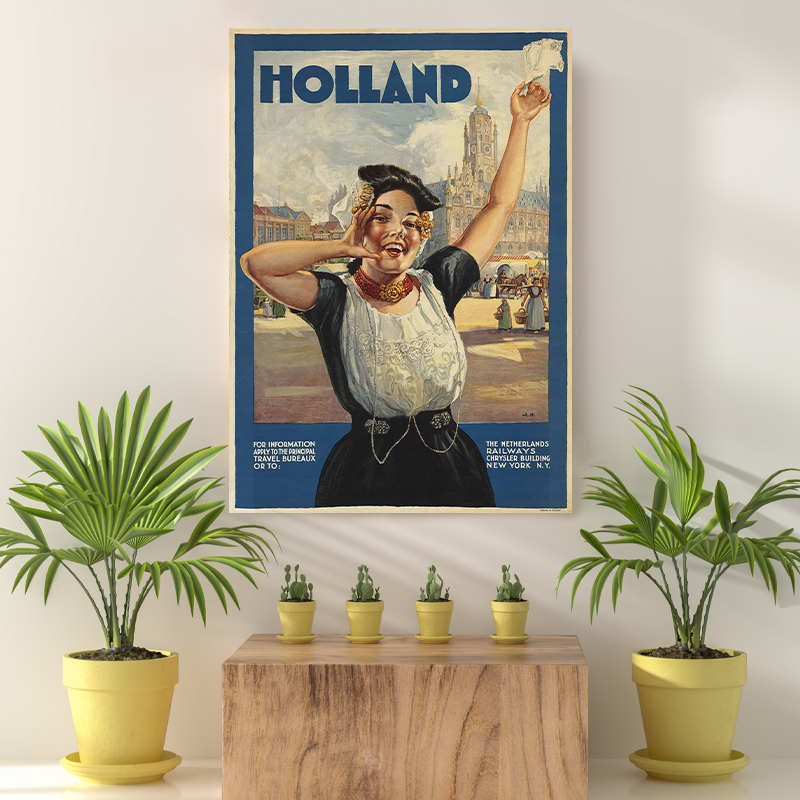 Vintage Reis bestemming Holland
