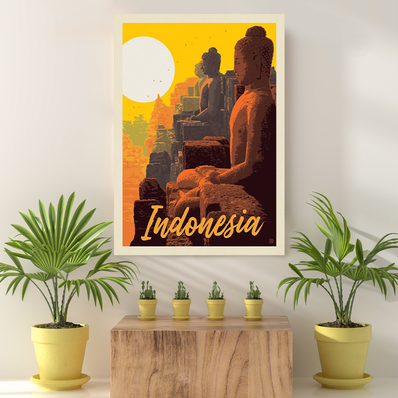 Vintage Reis bestemming Indonesië