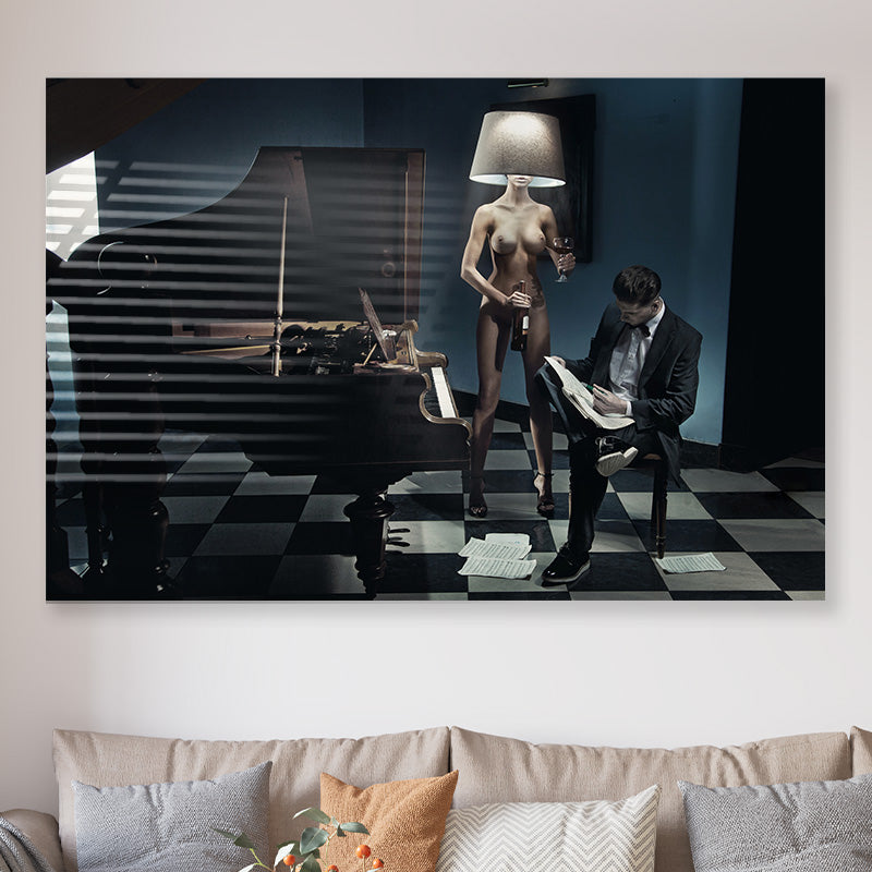 Reading the newspaper