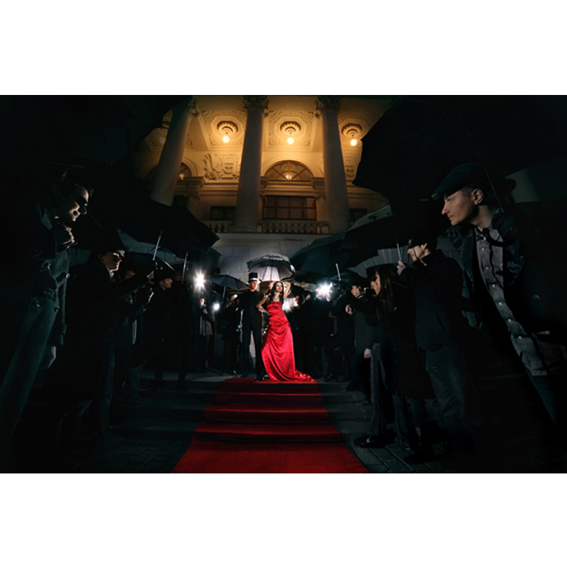 Lady in red