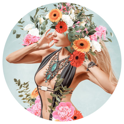 Sexy flower woman cirkel