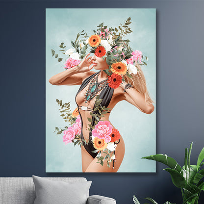 Sexy flower woman