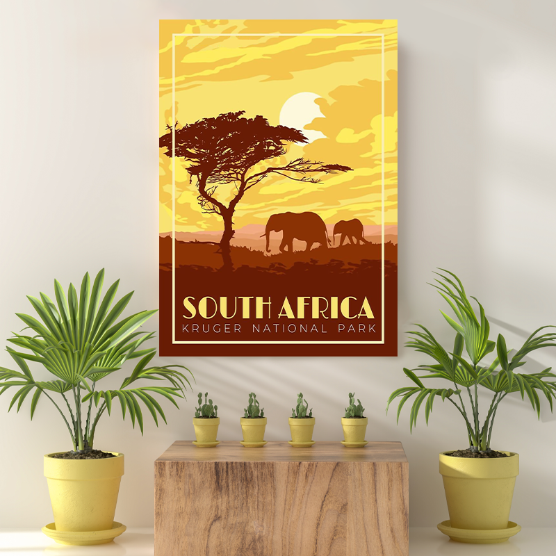 Vintage Reis bestemming Zuid-Africa