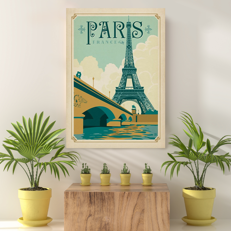Vintage Reis bestemming Paris