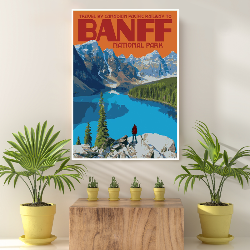 Vintage Reis Bestemming Banff