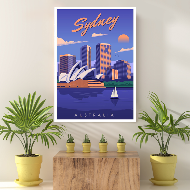 Vintage Reis Bestemming Sydney IV