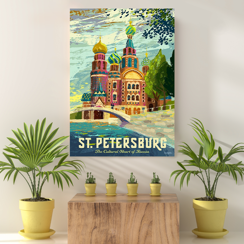 Vintage Reis Bestemming St. Petersburg