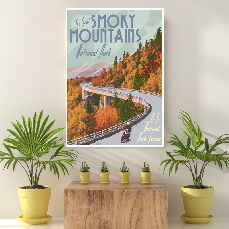 Vintage Reis bestemming National park