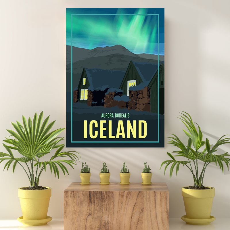 Vintage Reis Bestemming Iceland IV