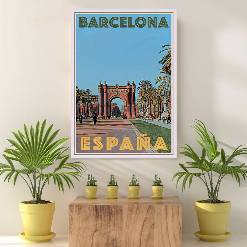Vintage Reis Bestemming Barcelona II