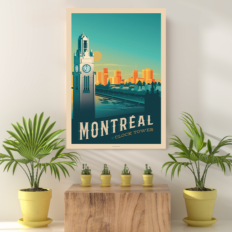 Vintage Reis bestemming Montreal