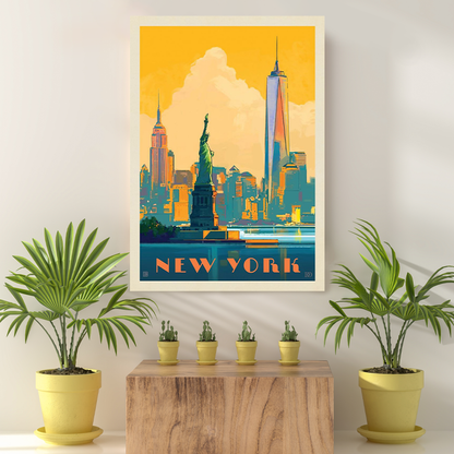 Vintage Reis Bestemming New York VIII