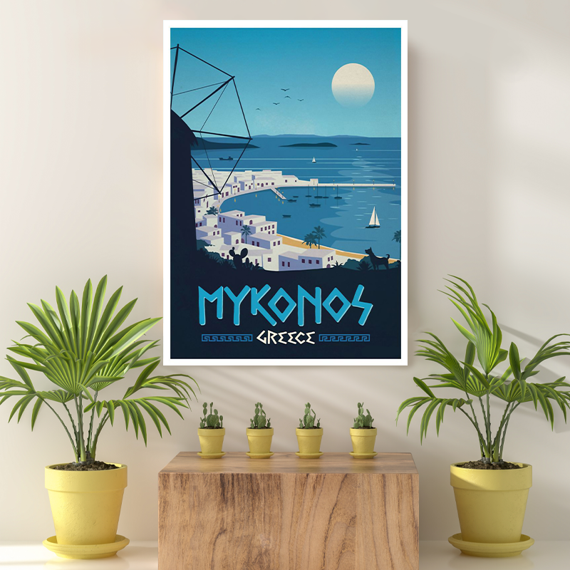 Vintage Reis Bestemming Mykonos