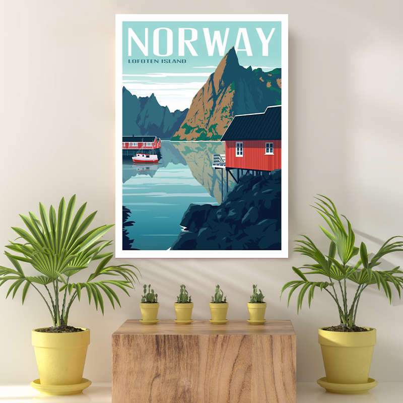 Vintage Reis Bestemming Norway III
