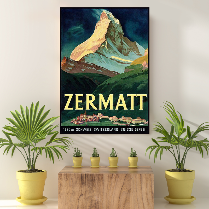 Vintage Reis Bestemming Zermatt