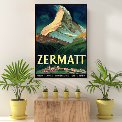 Vintage Reis Bestemming Zermatt