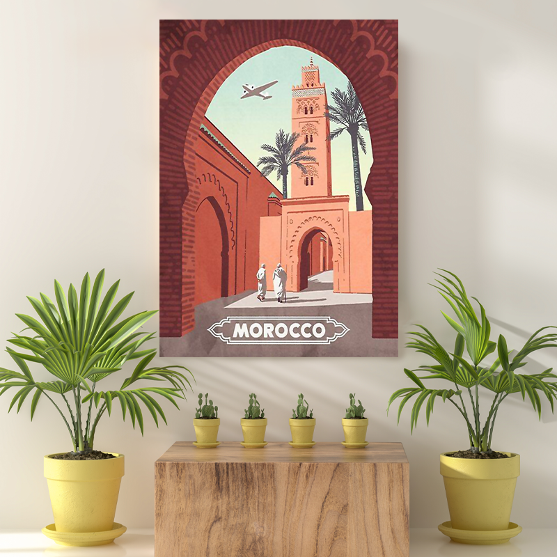 Vintage Reis Bestemming Morocco