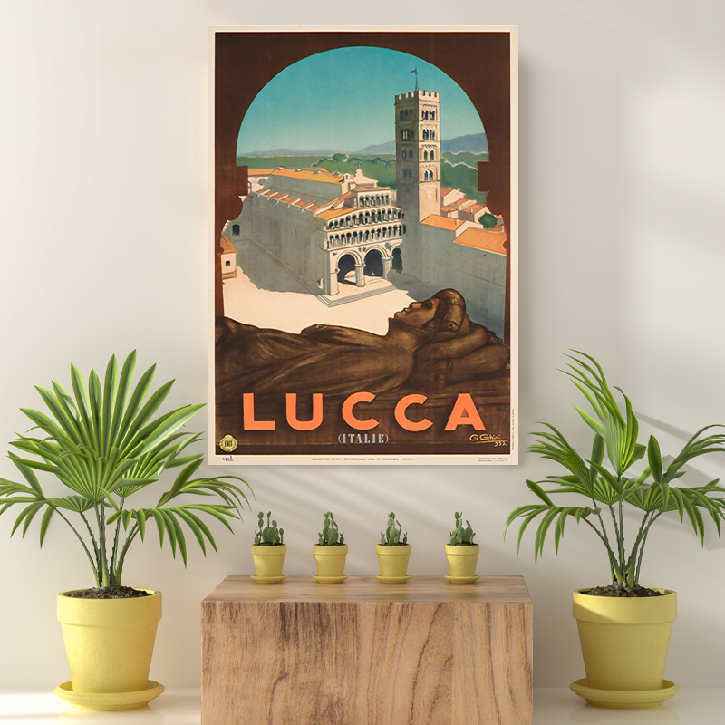 Vintage Reis Bestemming Lucca