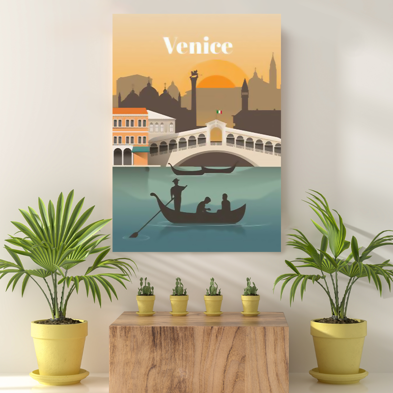 Vintage Reis Bestemming Venice VIII