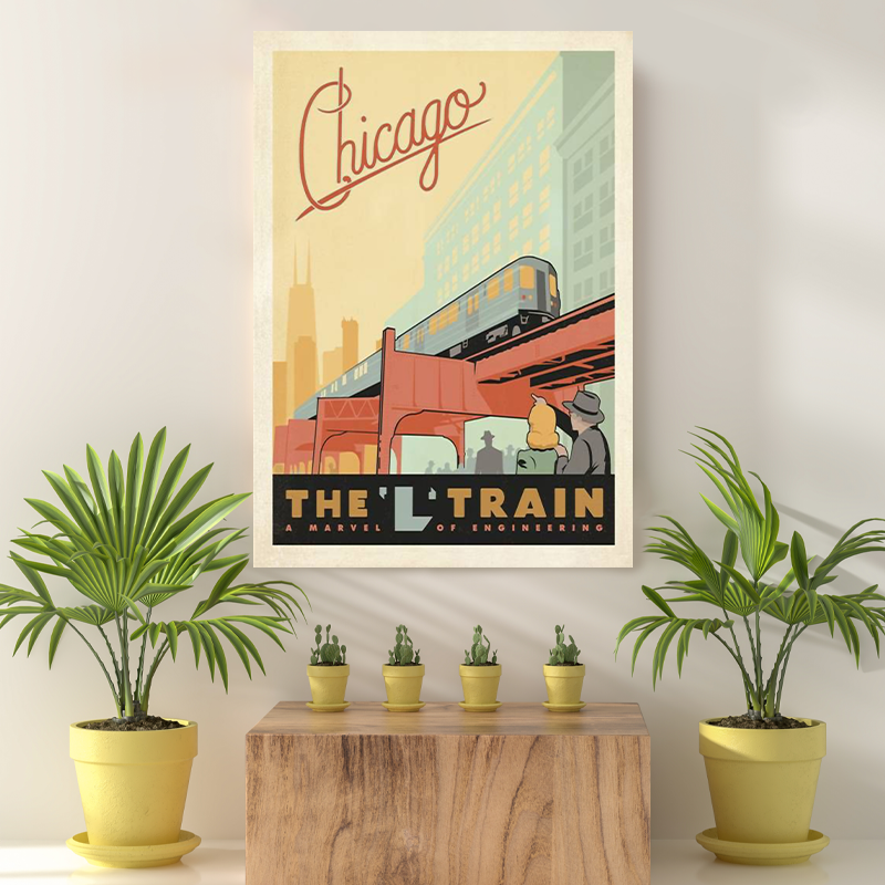 Vintage Reis Bestemming Chicago IV