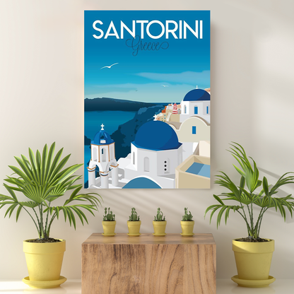 Vintage Reis Bestemming Santorini III