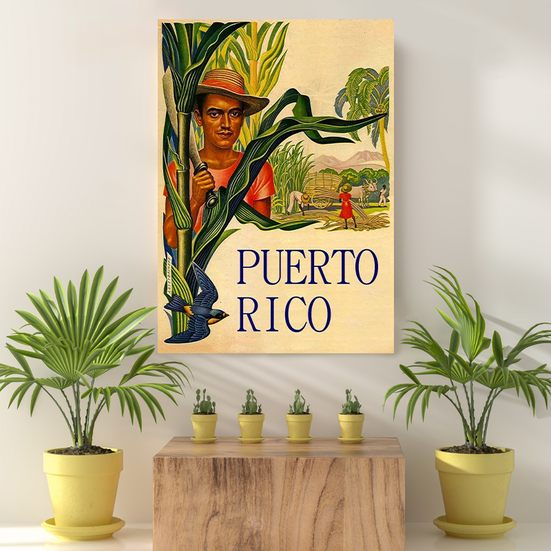 Vintage Reis Bestemming Puerto Rico