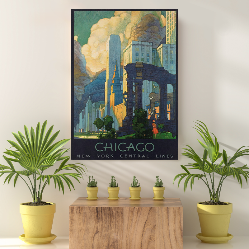 Vintage Reis bestemming Chicago