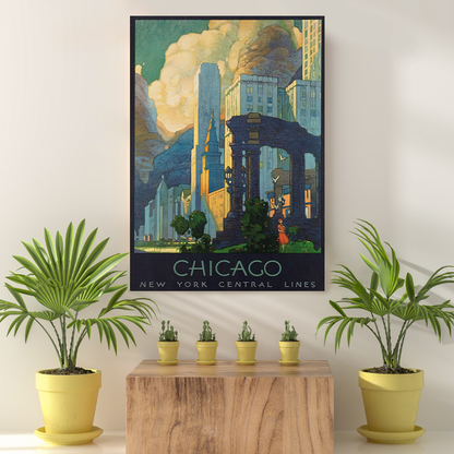 Vintage Reis bestemming Chicago
