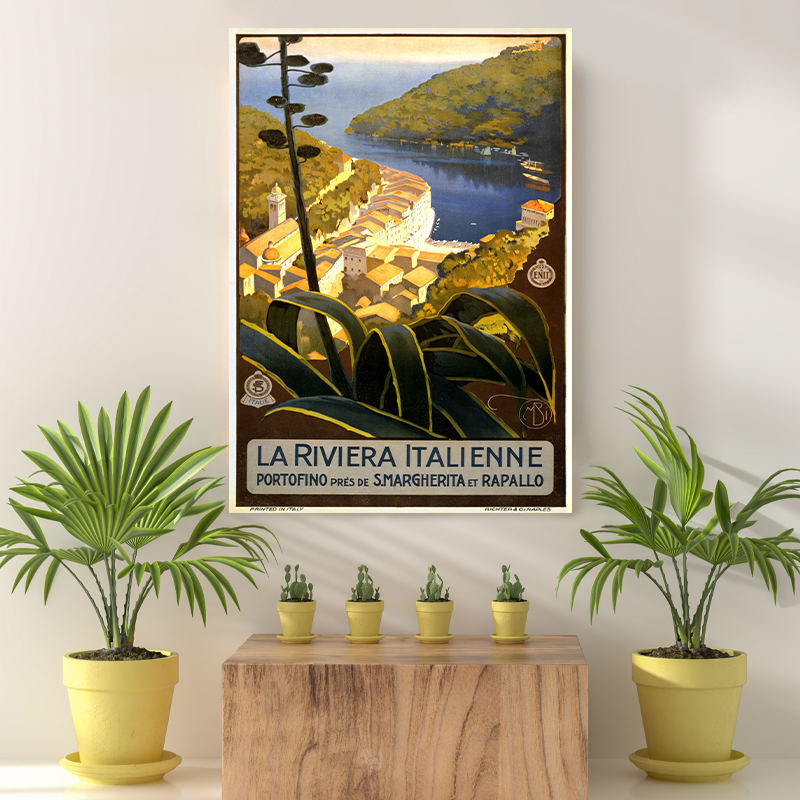 Vintage Reis Bestemming La Riviera Italienne