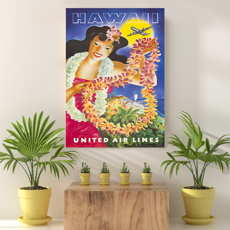 Vintage Reis bestemming Hawaii IV