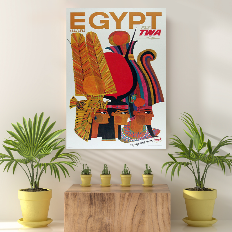Vintage Reis bestemming Egypt