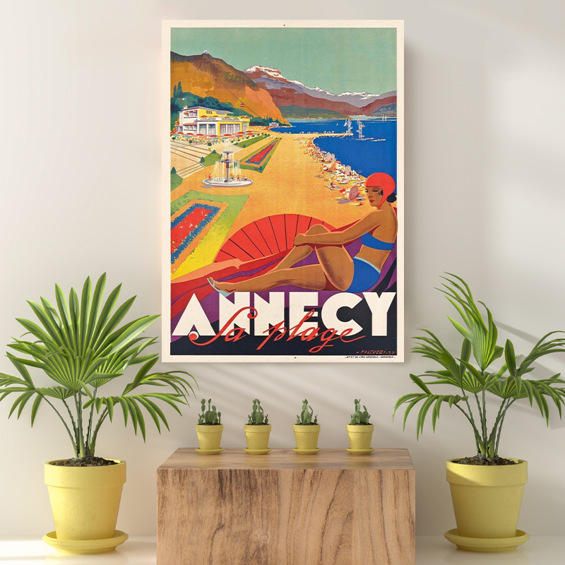 Vintage Reis bestemming Annecy