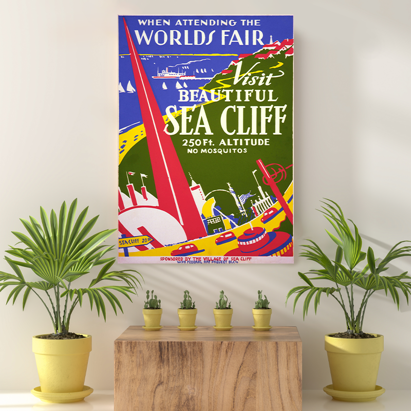 Vintage Reis bestemming Worlds Fair