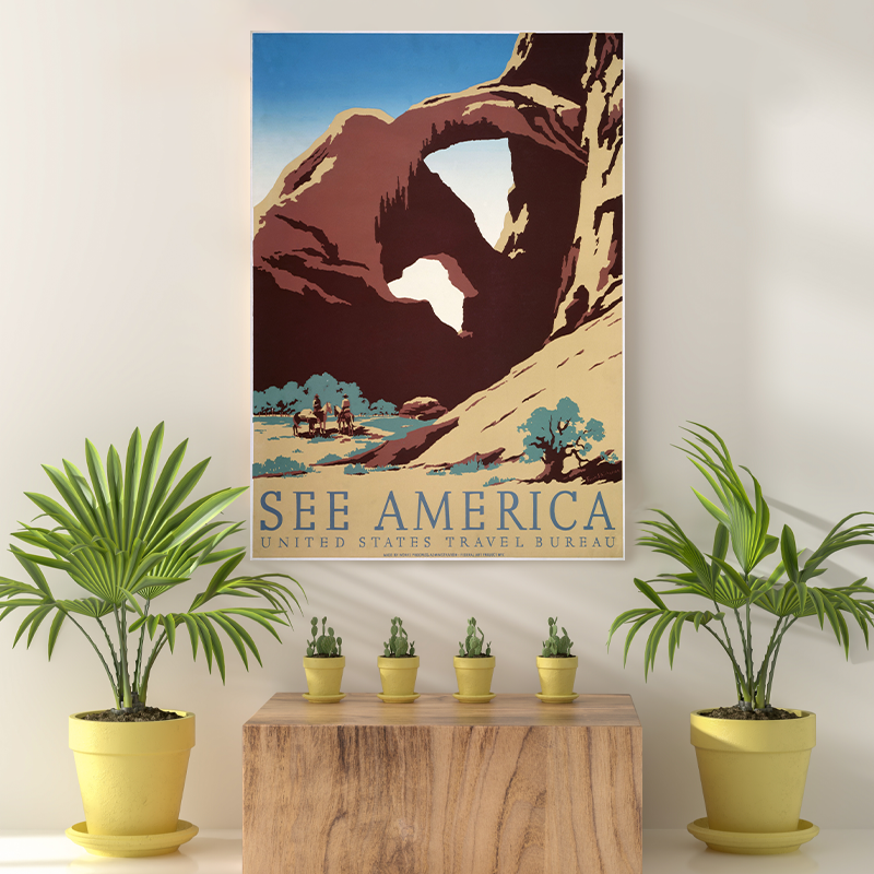 Vintage Reis Bestemming See America IV