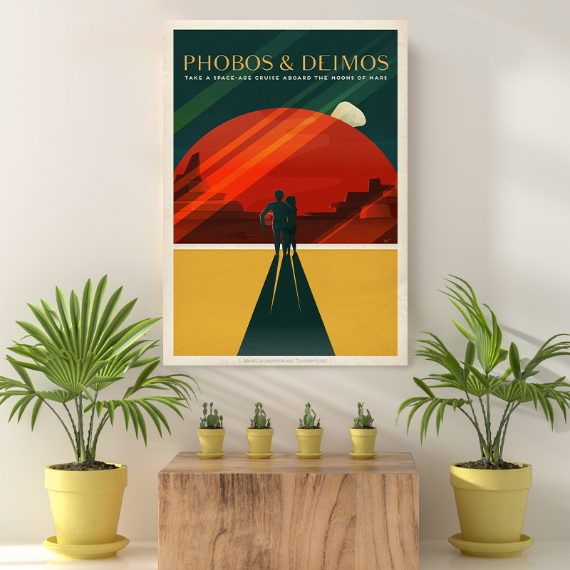 Vintage Reis Bestemming Phobos &amp; Deimos
