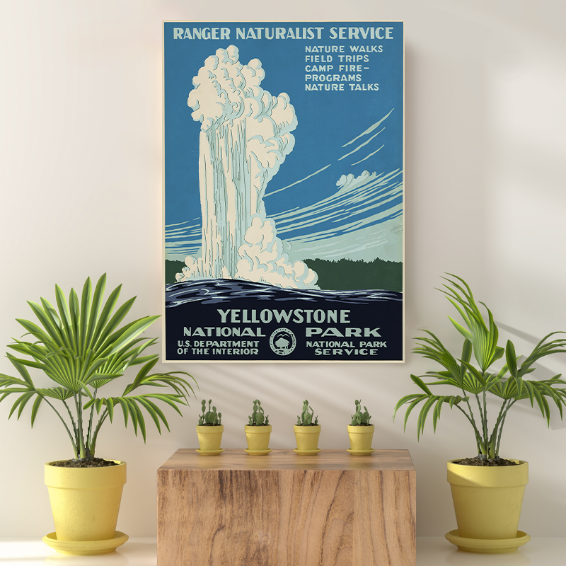 Vintage Reis bestemming Yellowstone