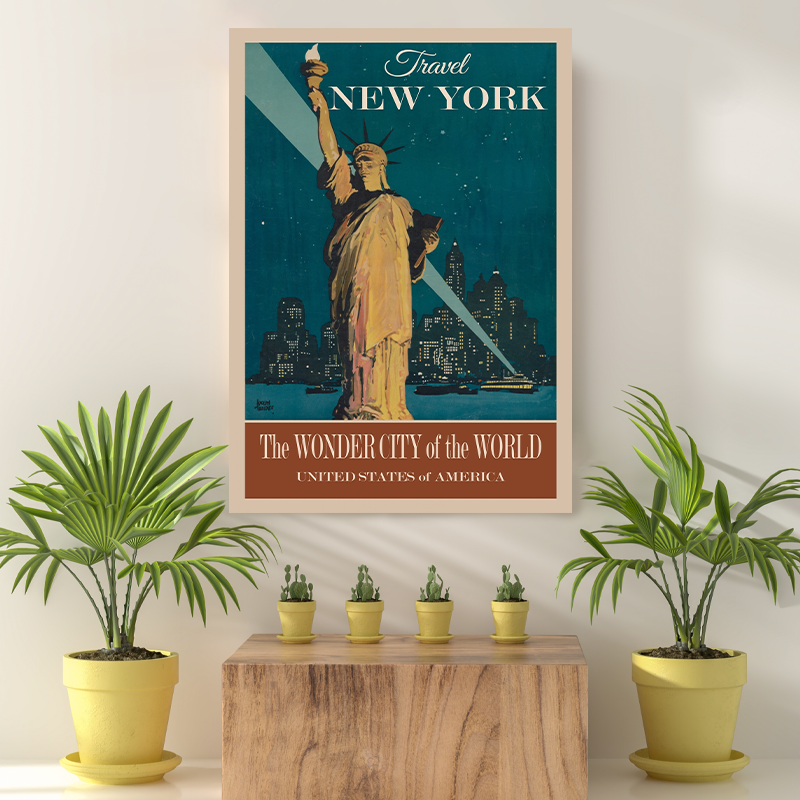 Vintage Reis bestemming New york VI