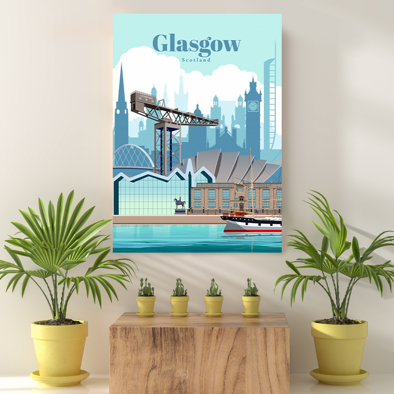 Vintage Reis bestemming Glasgow