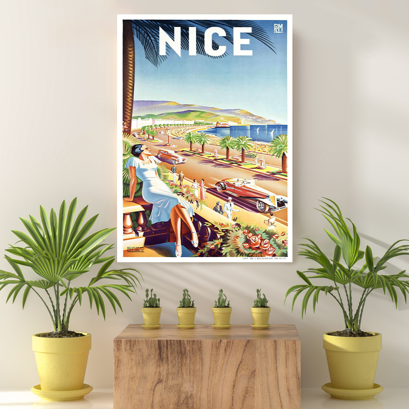 Vintage Reis bestemming Nice