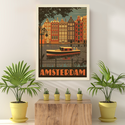 Vintage Reis Bestemming Amsterdam III