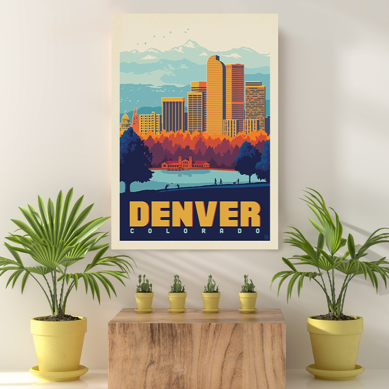Vintage Reis Bestemming Denver