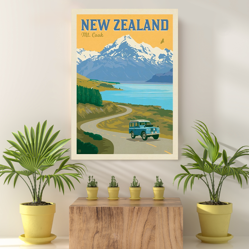 Vintage Reis Bestemming New Zealand IV