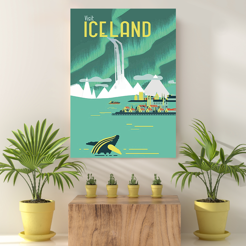 Vintage Reis Bestemming Iceland III