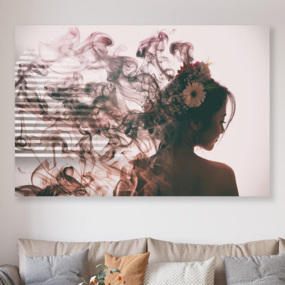 Bloemen in haar